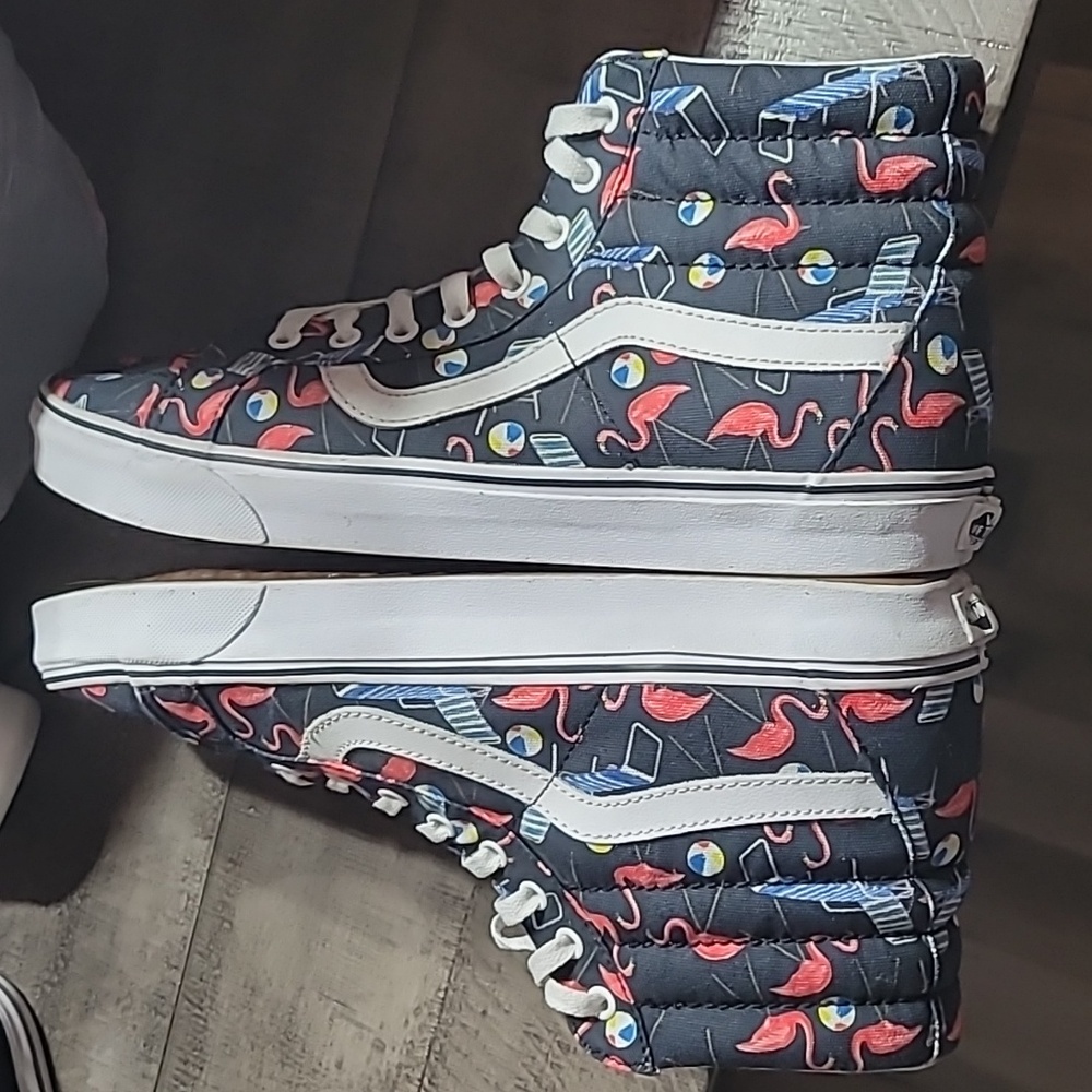 Vans Sk8-HI Flamingo Canvas High Top Sneakers Size 12M/11W RARE - Picture 7 of 8